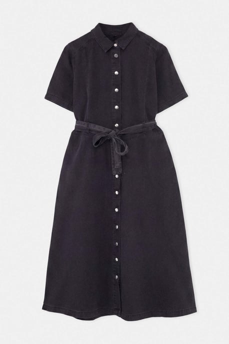 Trendyol Curve Damen Schwarz Einfarbig Maxi Kurz A-Linie Große Größen Kleid - Image 4