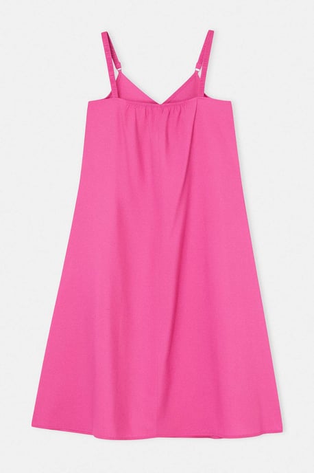 Trendyol Curve Damen Rosa Einfarbig Maxi Ärmellos Strandmode A-Linie Große Größen Kleid - Image 5