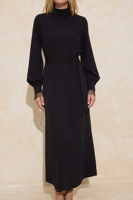 Trendyol Modest Damen Schwarz Einfarbig Maxi Lang Casual A-Linie Modest Kleider - Image 3