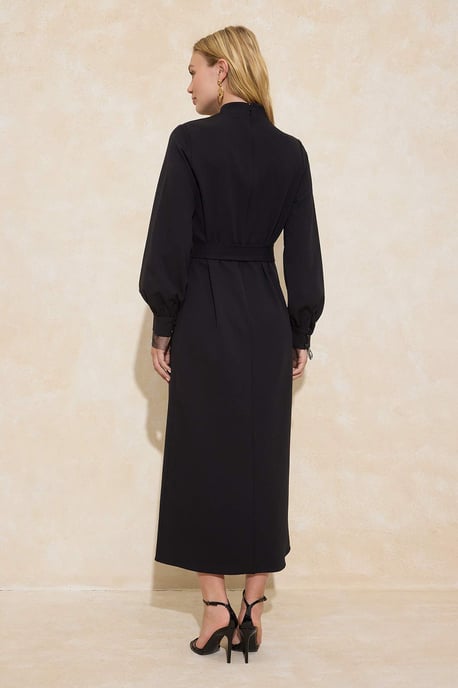 Trendyol Modest Damen Schwarz Einfarbig Maxi Lang Casual A-Linie Modest Kleider - Image 4