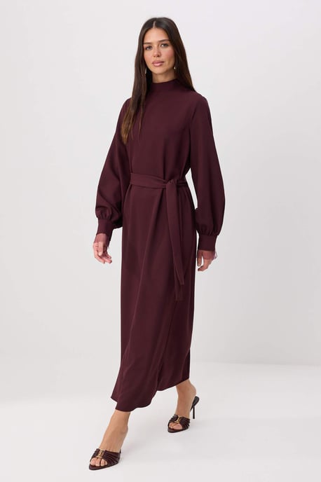 Trendyol Modest Damen Lila Einfarbig Maxi Lang Casual A-Linie Modest Kleider - Image 1