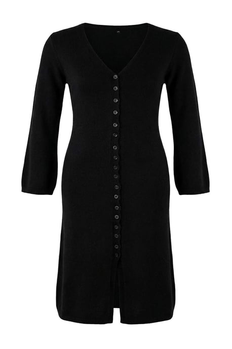 Trendyol Curve Damen Schwarz Einfarbig Lang Tailliert Große Größen Cardigans - Image 5