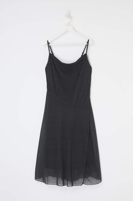Trendyol Curve Damen Schwarz Kariert Maxi Ärmellos Casual A-Linie Große Größen Kleid - Image 3