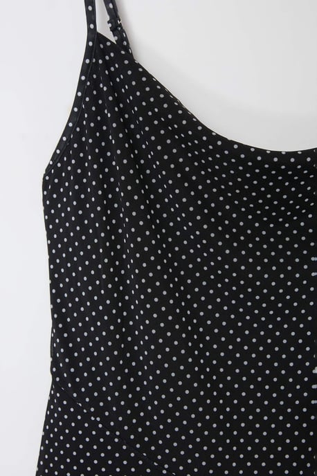 Trendyol Curve Damen Schwarz Kariert Maxi Ärmellos Casual A-Linie Große Größen Kleid - Image 5