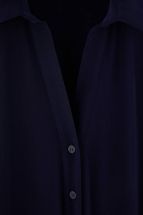 Trendyol Curve Damen Dunkelblau Einfarbig Maxi Kurz Gerade Große Größen Kleid - Image 5