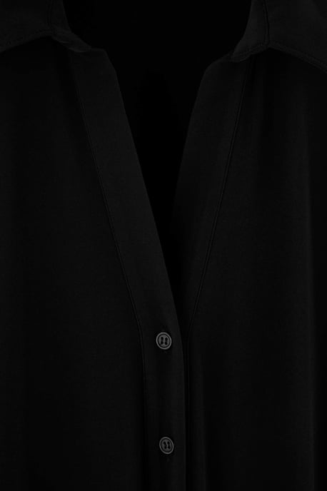 Trendyol Curve Damen Schwarz Einfarbig Maxi Kurz Gerade Große Größen Kleid - Image 5