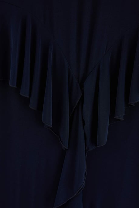 Trendyol Curve Damen Dunkelblau Einfarbig Maxi Lang Bodycon Große Größen Kleid - Image 5