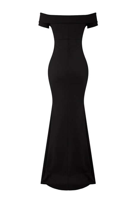 TRENDYOLMİLLA Damen Schwarz Einfarbig Maxi Kurz Elegant/Abend Meerjungfrau Abend & Ball Kleid - Image 5