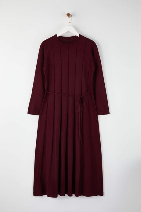 Trendyol Modest Damen Lila Einfarbig Maxi Lang Casual A-Linie Modest Kleider - Image 4