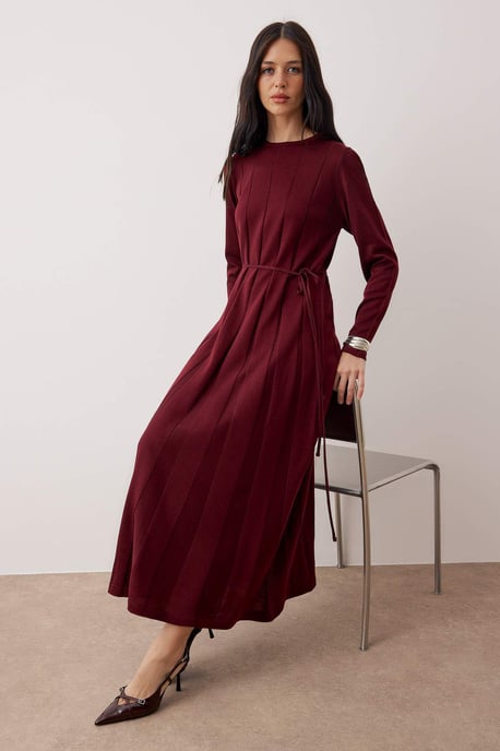 Trendyol Modest Damen Lila Einfarbig Maxi Lang Casual A-Linie Modest Kleider - Image 6