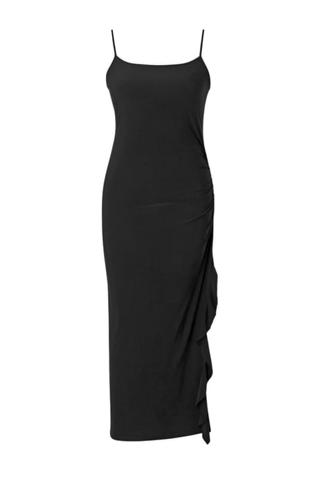 Trendyol Curve Damen Schwarz Einfarbig Maxi Ärmellos Casual Bodycon Große Größen Kleid - Image 4