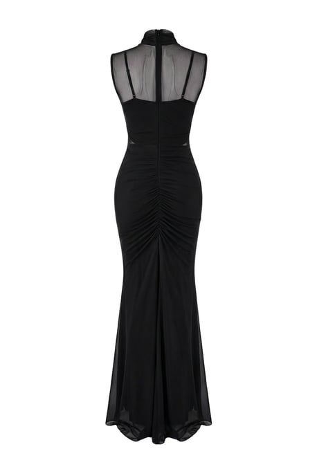 TRENDYOLMİLLA Damen Schwarz Einfarbig Maxi Ärmellos Abschluss / Ball Meerjungfrau Abend & Ball Kleid - Image 5