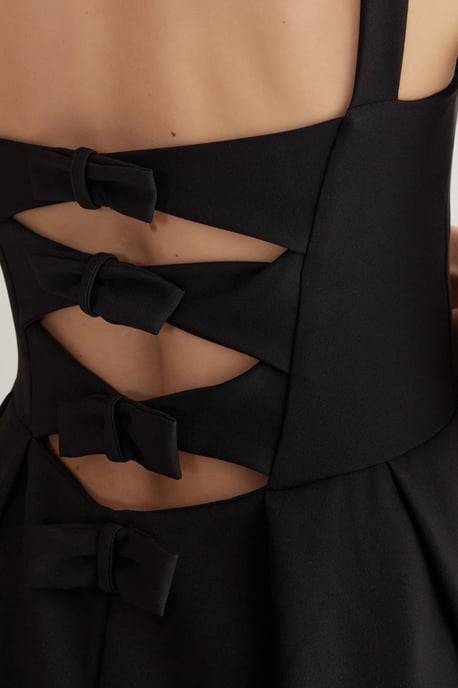 TRENDYOLMİLLA Damen Schwarz Einfarbig Maxi Ärmellos Abschluss / Ball Skater Abend & Ball Kleid - Image 3