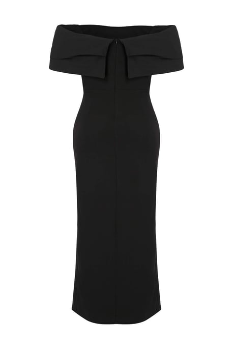 Trendyol Curve Damen Schwarz Einfarbig Maxi Ärmellos Abschluss / Ball Bodycon Große Größen Kleid - Image 5