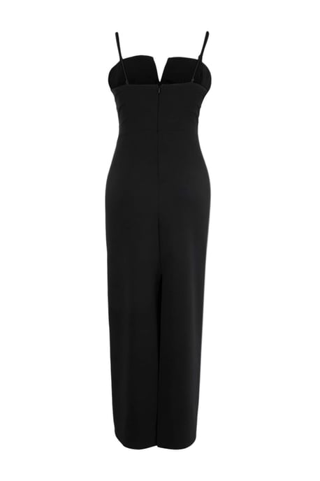 Trendyol Curve Damen Schwarz Einfarbig Maxi Ärmellos Abschluss / Ball A-Linie Große Größen Kleid - Image 5
