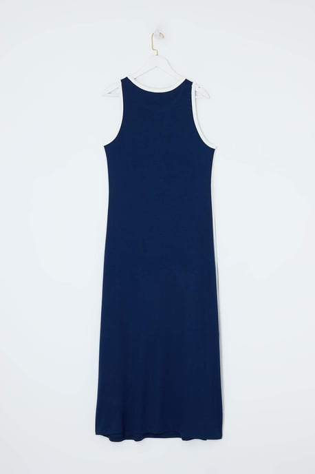 Trendyol Curve Damen Dunkelblau Einfarbig Maxi Ärmellos Casual Gerade Große Größen Kleid - Image 5