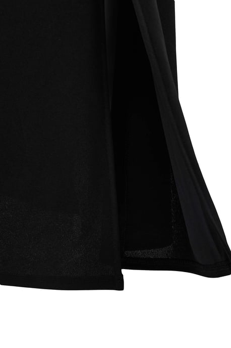 Trendyol Curve Damen Schwarz Einfarbig Maxi Ärmellos A-Linie Große Größen Kleid - Image 3