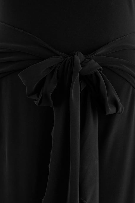 Trendyol Curve Damen Schwarz Einfarbig Maxi Ärmellos Casual Bodycon Große Größen Kleid - Image 4