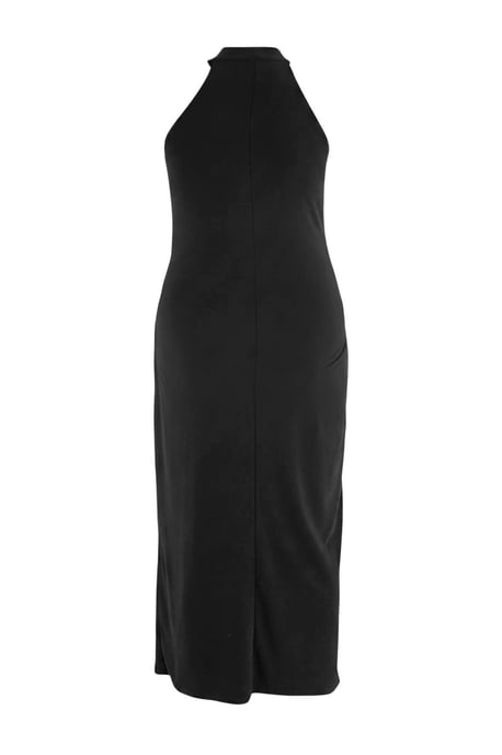 Trendyol Curve Damen Schwarz Einfarbig Maxi Ärmellos Casual Bodycon Große Größen Kleid - Image 5