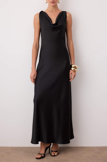 TRENDYOLMİLLA Damen Schwarz Einfarbig Maxi Ärmellos Elegant/Abend A-Linie Kleider - Image 2