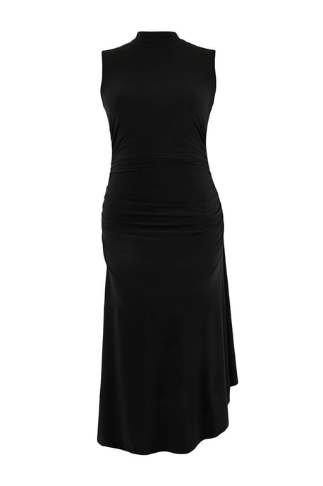 Trendyol Curve Ärmelloses Maxikleid im Skater-Look mit legerer Passform, große Größen - Schwarz - Image 3