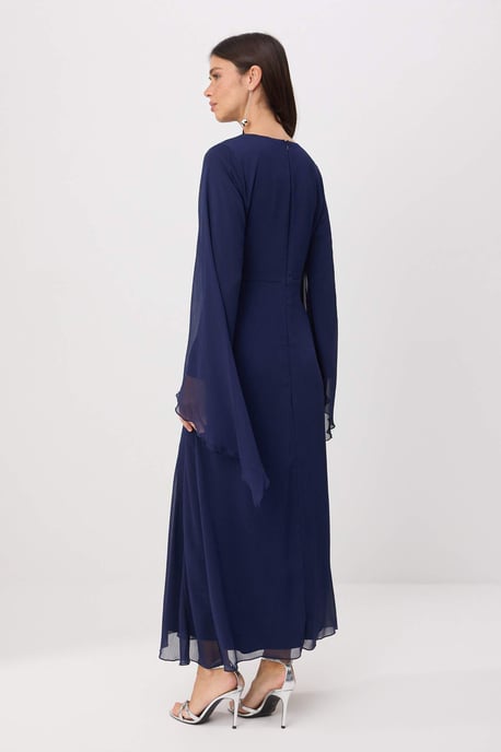 Trendyol Modest Damen Dunkelblau Einfarbig Maxi Lang Elegant/Abend Gerade Modest Kleider - Image 3