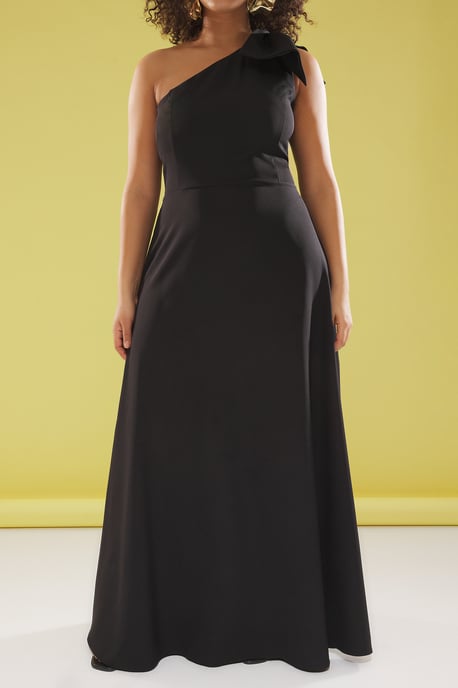 Trendyol Curve Damen Schwarz Einfarbig Maxi Ärmellos Elegant/Abend A-Linie Große Größen Kleid - Image 2