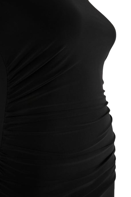 Trendyol Curve Ärmelloses Maxikleid im Skater-Look mit legerer Passform, große Größen - Schwarz - Image 5