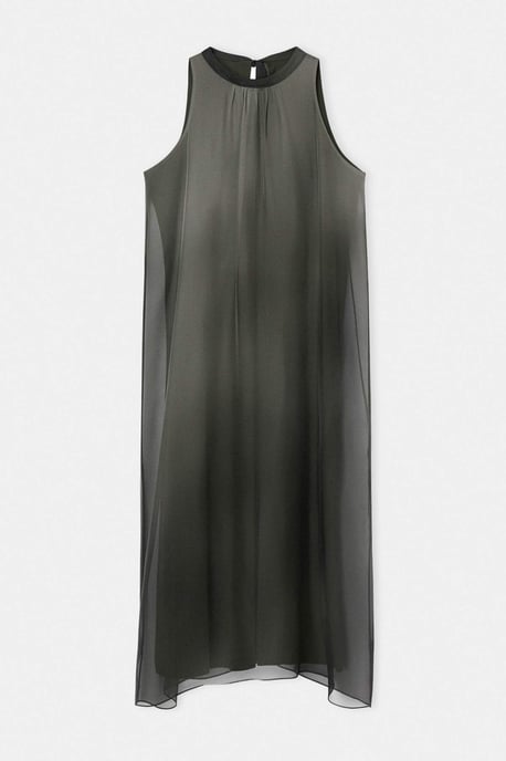Trendyol Curve Damen Grün Batikmuster Maxi Ärmellos Casual A-Linie Große Größen Kleid - Image 3