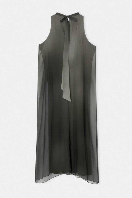 Trendyol Curve Damen Grün Batikmuster Maxi Ärmellos Casual A-Linie Große Größen Kleid - Image 4