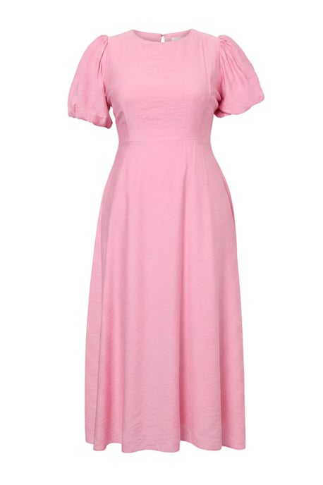 Trendyol Curve Damen Rosa Einfarbig Maxi Kurz A-Linie Große Größen Kleid - Image 4