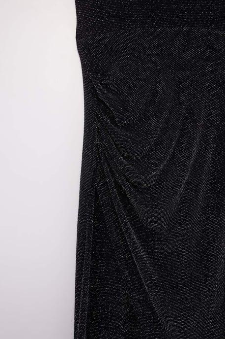 Trendyol Curve Damen Schwarz Einfarbig Maxi Ärmellos Bodycon Große Größen Kleid - Image 3