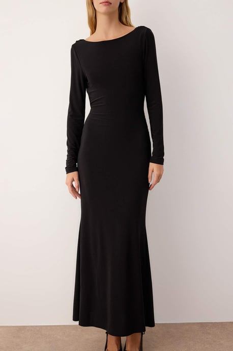 TRENDYOLMİLLA Damen Schwarz Einfarbig Maxi Lang Elegant/Abend Meerjungfrau Kleider - Image 2