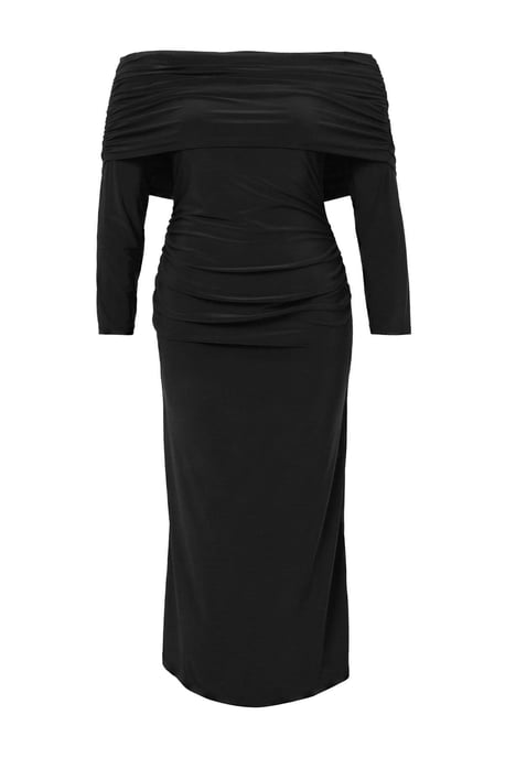 Trendyol Curve Damen Schwarz Einfarbig Maxi Lang Elegant/Abend A-Linie Große Größen Kleid - Image 3