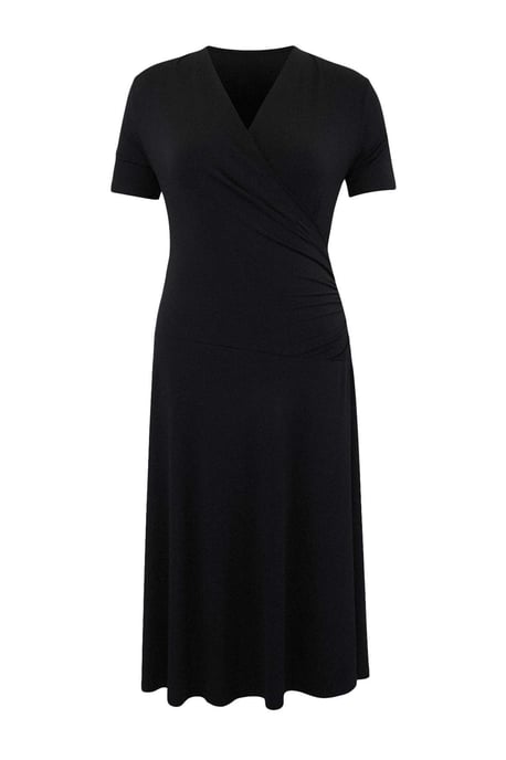 Trendyol Curve Damen Schwarz Einfarbig Maxi Kurz A-Linie Große Größen Kleid - Image 3