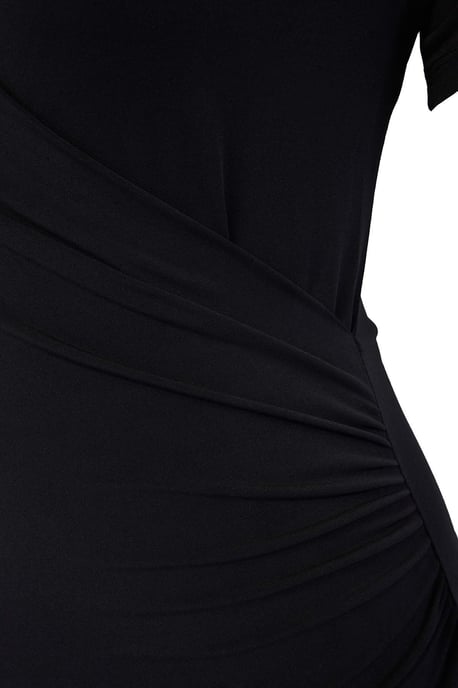 Trendyol Curve Damen Schwarz Einfarbig Maxi Kurz A-Linie Große Größen Kleid - Image 4