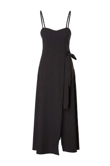 Trendyol Curve Damen Schwarz Einfarbig Maxi Ärmellos Party A-Linie Große Größen Kleid - Image 3