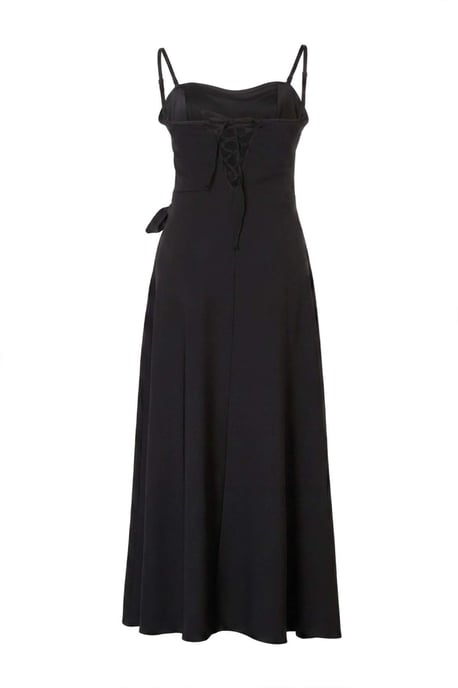 Trendyol Curve Damen Schwarz Einfarbig Maxi Ärmellos Party A-Linie Große Größen Kleid - Image 5