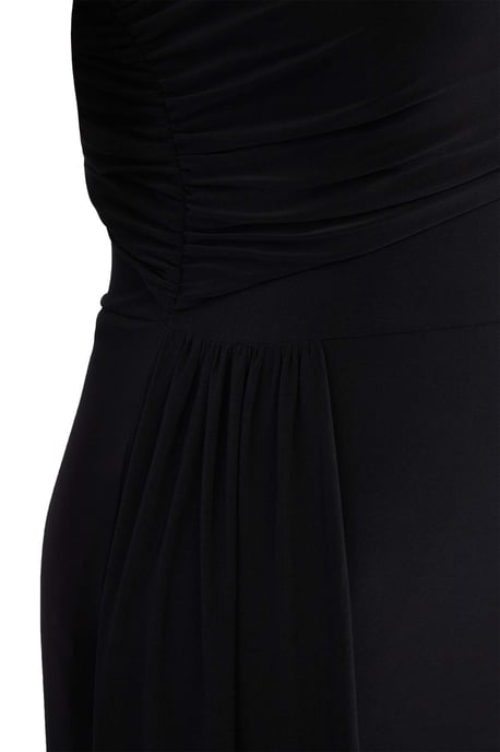 Trendyol Curve Damen Schwarz Einfarbig Maxi Ärmellos Casual Gerade Große Größen Kleid - Image 4