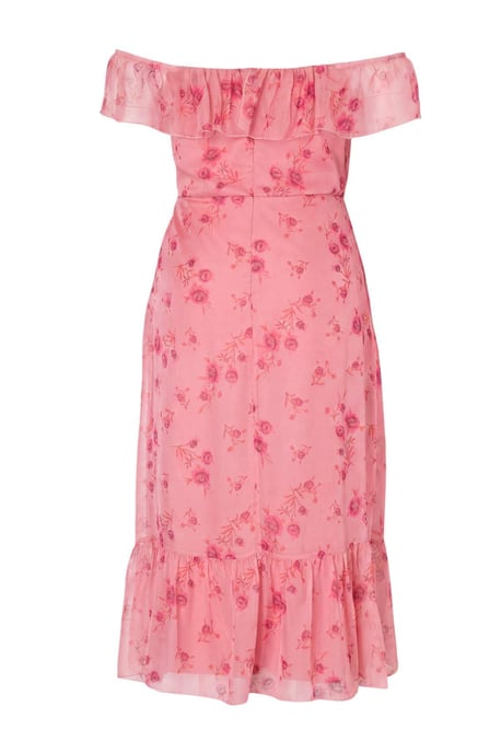 Trendyol Curve Damen Rosa Geblümt Maxi Kurz Casual A-Linie Große Größen Kleid - Image 5