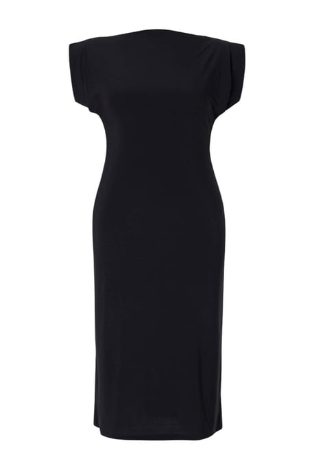 Trendyol Curve Damen Schwarz Einfarbig Maxi Ärmellos Casual Bodycon Große Größen Kleid - Image 3
