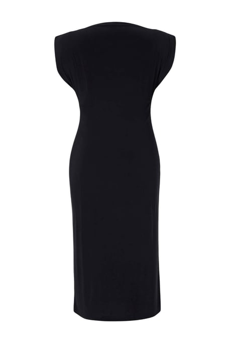 Trendyol Curve Damen Schwarz Einfarbig Maxi Ärmellos Casual Bodycon Große Größen Kleid - Image 4