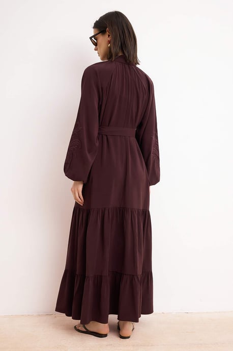 Trendyol Modest Damen Lila Einfarbig Maxi Lang Skater Modest Kleider - Image 3