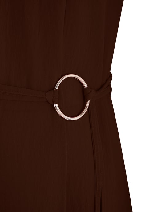 Trendyol Curve Damen Braun Einfarbig Maxi Ärmellos Casual Gerade Große Größen Kleid - Image 5