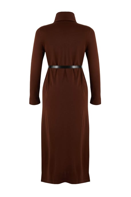 Trendyol Modest Damen Braun Einfarbig Maxi Lang Casual Gerade Modest Kleider - Image 5