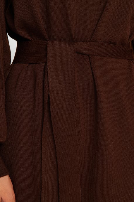 Trendyol Modest Damen Braun Einfarbig Maxi Lang Casual Gerade Modest Kleider - Image 4