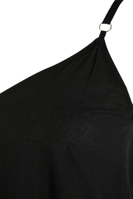 Trendyol Curve Damen Schwarz Einfarbig Maxi Ärmellos Strandmode A-Linie Große Größen Kleid - Image 4