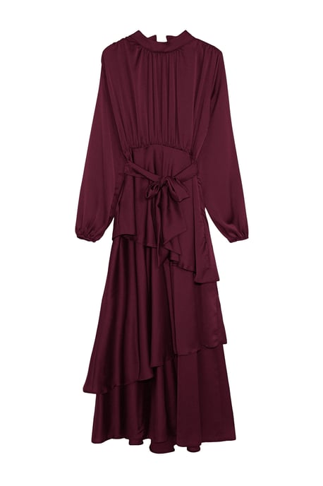 Trendyol Modest Damen Braun Einfarbig Maxi Lang Elegant/Abend Skater Modest Abend Kleider - Image 5