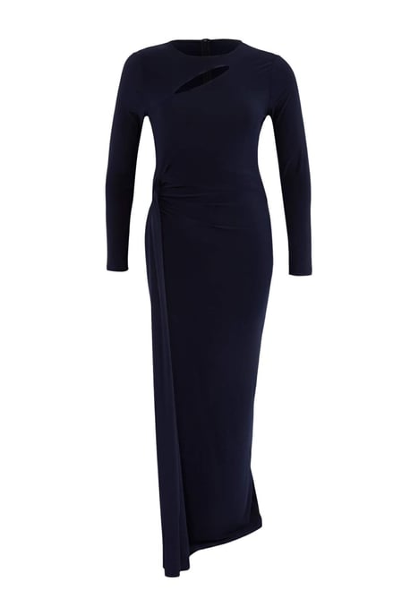 Trendyol Curve Damen Dunkelblau Einfarbig Maxi Ärmellos Gerade Große Größen Kleid - Image 3