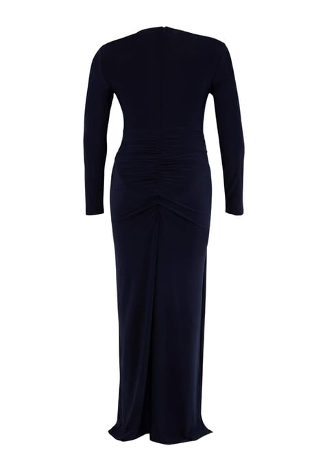 Trendyol Curve Damen Dunkelblau Einfarbig Maxi Ärmellos Gerade Große Größen Kleid - Image 5